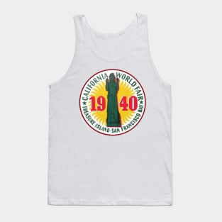 California World Fair 1940 San Francisco Treasure Island Vintage Travel Luggage Tank Top